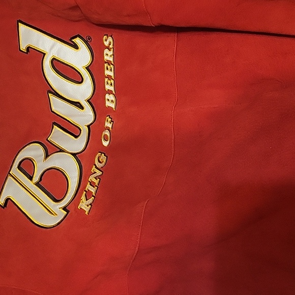 Mens xlg Budwiser coat, red - Picture 4 of 6